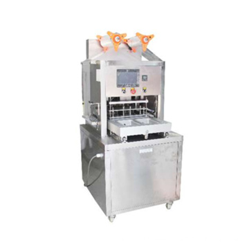 Automatic snack gas flush tray vacuum sealer